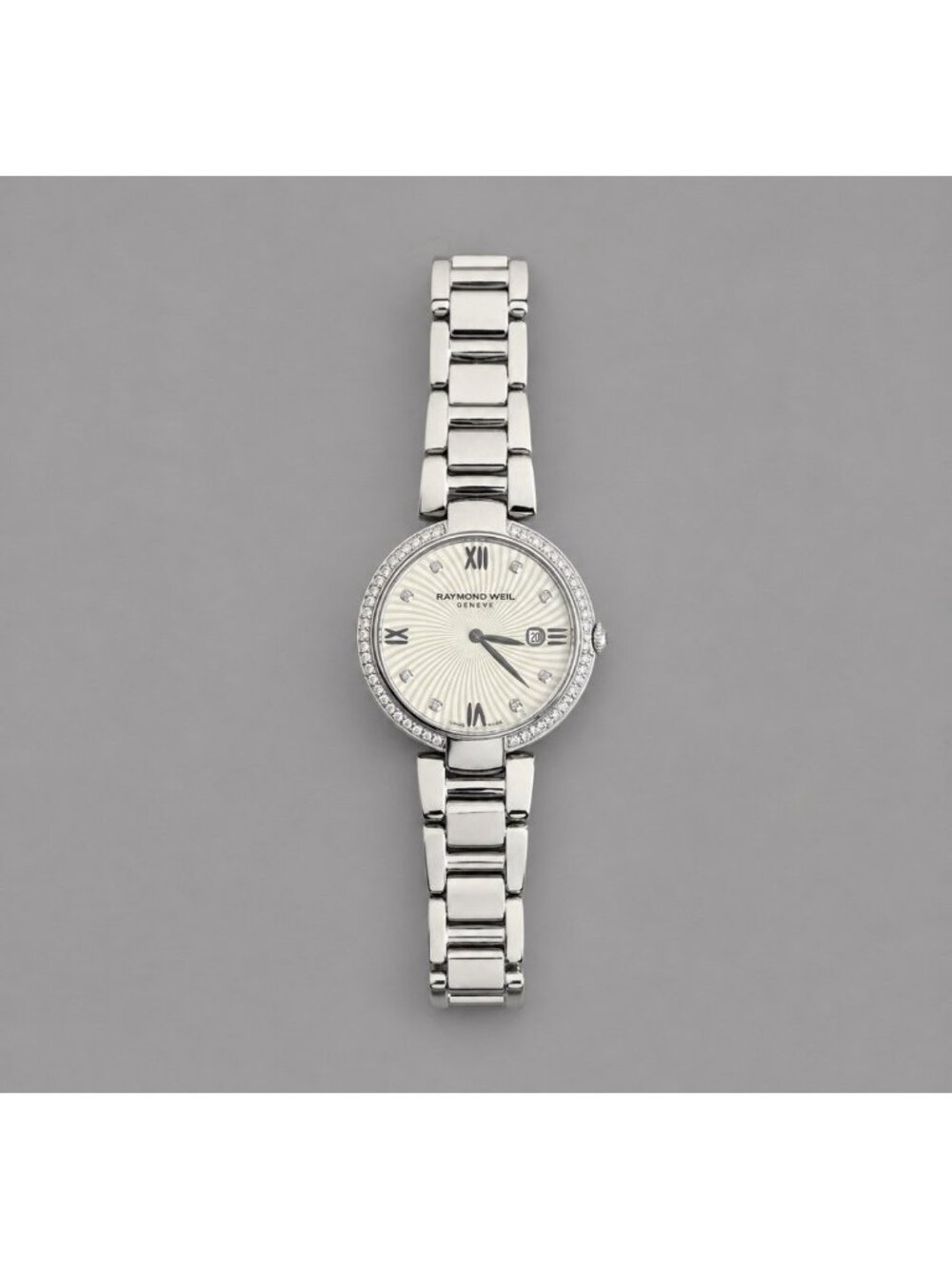 RAYMOND WEIL Ladies Shine Stainless Steel Diamonds Watch Sapphire Crystal